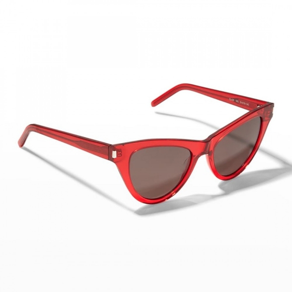 NEW SAINT LAURENT SL425 005 WOMEN CAT EYE RED SUNGLASSES